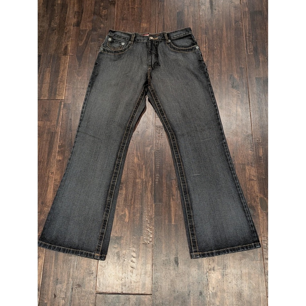 Roman Jeans Mens Jeans 42 Black Gray Bootcut‎ Dark Wash Contrast Stitch Pockets